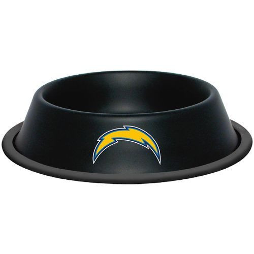 San Diego Chargers Dog Pet Black Stainless Steel Food Water Bowl 32oz San Diego Chargers Dog Pet Black Stainless Steel Food Water Bowl 32oz