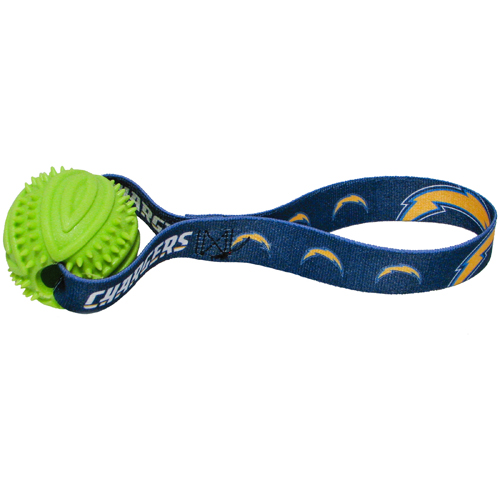 San Diego Chargers Dog Rubber Ball Tug Toss Toy San Diego Chargers Dog Rubber Ball Tug Toss Toy