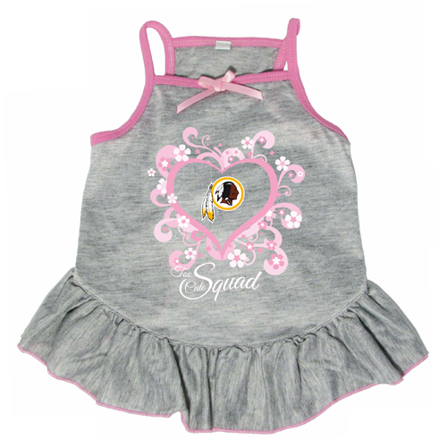 Washington Redskins Dog Pet Pink Too Cute Squad Jersey Tee Dress