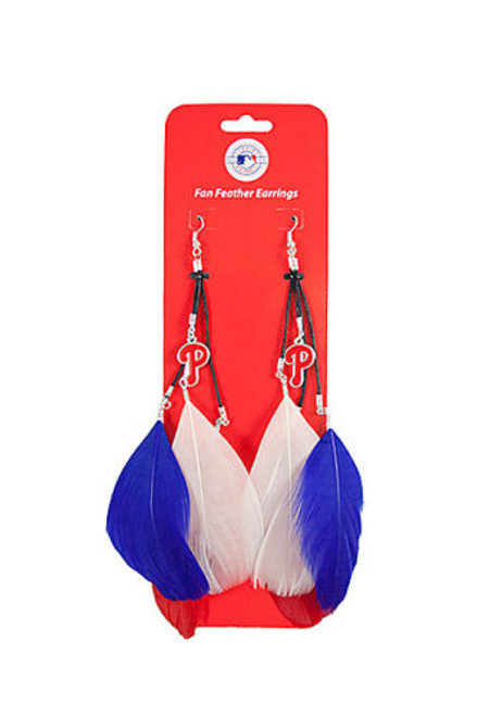 Philadelphia Phillies Feather Earrings w/ Charms Philadelphia Phillies Feather Earrings w/ Charms