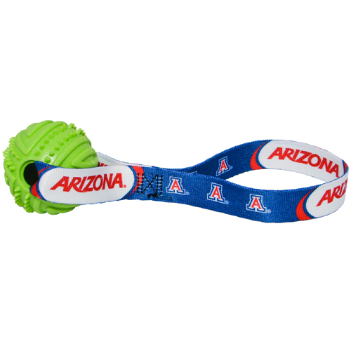 Arizona Wildcats Dog Rubber Ball Tug Toss Toy Arizona Wildcats Dog Rubber Ball Tug Toss Toy
