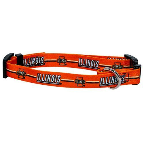 Illinois Fighting Illini Dog Pet Adjustable Nylon Collar
