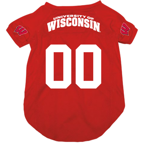 Wisconsin Badgers Dog Pet Mesh Football Jersey 