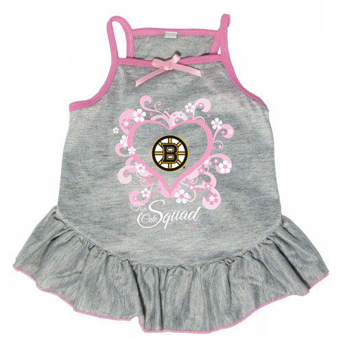 Boston Bruins Dog Pet Pink Too Cute Squad Jersey Tee Dress