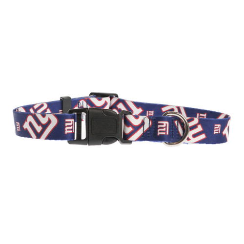 New York Giants Dog Pet Adjustable Nylon Logo Collar  New York Giants Dog Pet Adjustable Nylon Logo Collar
