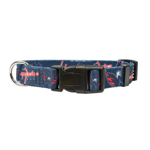 Washington Capitals Dog Pet Adjustable Nylon Logo Collar 