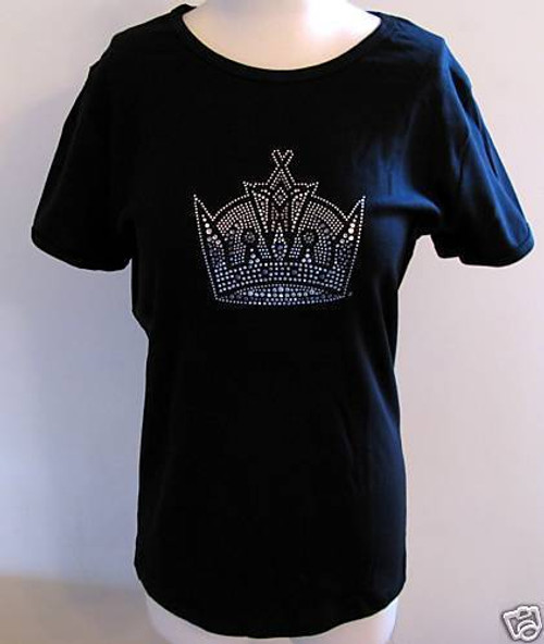 Los Angeles Kings Ice It Crystals Women's Babydoll Tee Shirt Los Angeles Kings Ice It Crystals Women's Babydoll Tee Shirt
