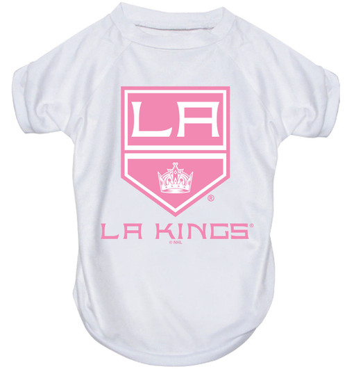 Los Angeles Kings Dog Pet Pink Performance Tee T-Shirt Los Angeles Kings Dog Pet Pink Performance Tee T-Shirt