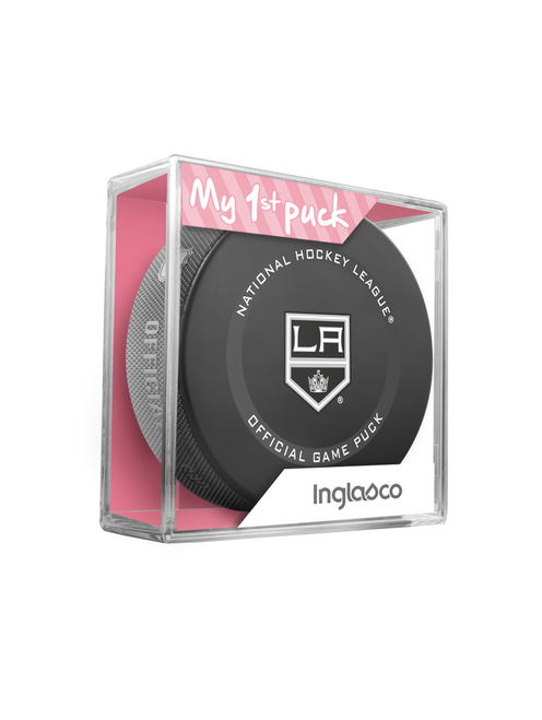 Los Angeles Kings My First Official Puck In Case Baby Girl Pink Los Angeles Kings My First Official Puck In Case Baby Girl Pink