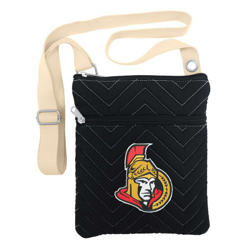 Ottawa Senators Chevron Stitch Cross Body Purse Bag
