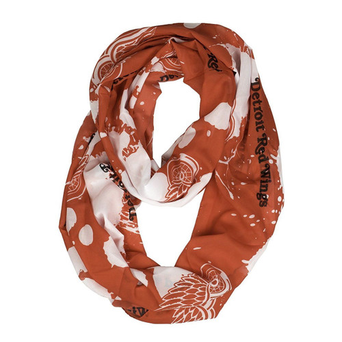 Detroit Red Wings Paint Spatter Infinity Scarf  Detroit Red Wings Paint Spatter Infinity Scarf