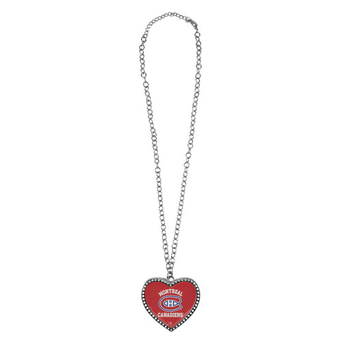 Montreal Canadiens Crystal Heart Necklace Large
