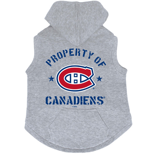 Montreal Canadiens Dog Pet Premium Button Up Property Of Hoodie Sweatshirt