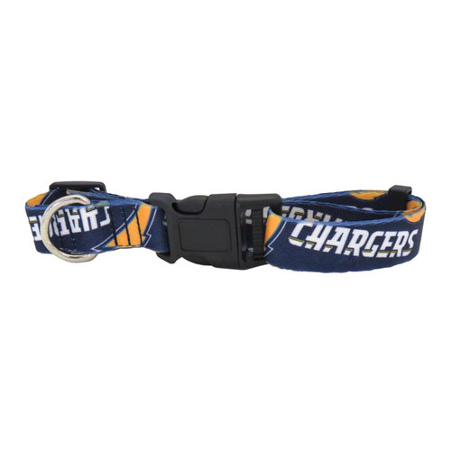 Los Angeles Chargers Dog Pet Adjustable Nylon Logo Collar  Los Angeles Chargers Dog Pet Adjustable Nylon Logo Collar