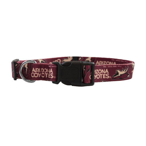 Arizona Coyotes Dog Pet Adjustable Nylon Logo Collar  Arizona Coyotes Dog Pet Adjustable Nylon Logo Collar