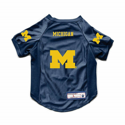 Michigan Wolverines Dog Cat Deluxe Stretch Jersey  Michigan Wolverines Dog Cat Deluxe Stretch Jersey