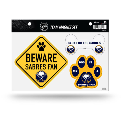 Buffalo Sabres Pet Dog Magnet Set Beware Fan