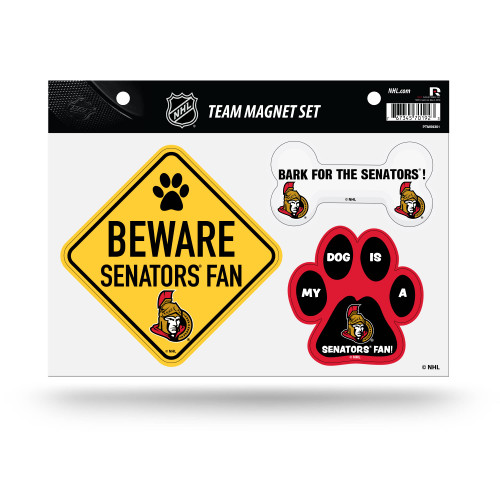 Ottawa Senators Pet Dog Magnet Set Beware Fan