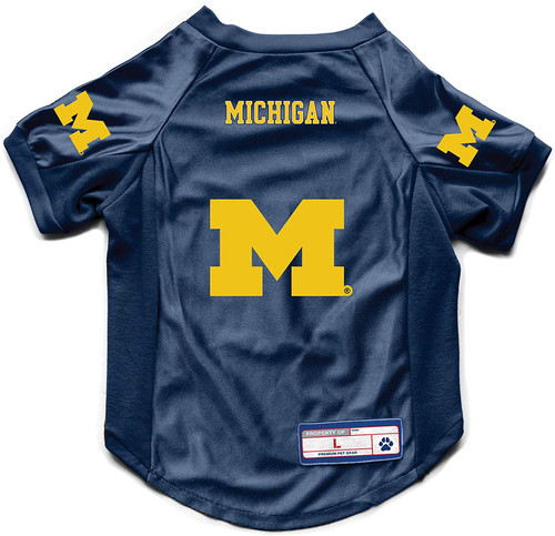 Michigan Wolverines Dog Deluxe Stretch Jersey Big Dog Size Michigan Wolverines Dog Deluxe Stretch Jersey Big Dog Size
