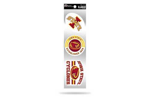 Iowa State Cyclones 3pc Retro Spirit Decals Premium Throwback Stickers Iowa State Cyclones 3pc Retro Spirit Decals Premium Throwback Stickers