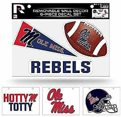 Mississippi Ole Miss Rebels Removable Wall Decor 6pc Set Premium Decals Mississippi Ole Miss Rebels Removable Wall Decor 6pc Set Premium Decals