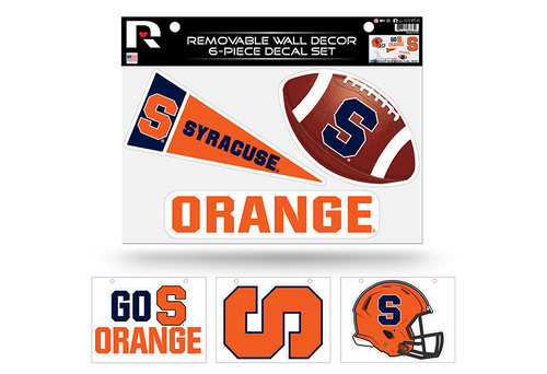 Syracuse Orange Removable Wall Decor 6pc Set Premium Decals