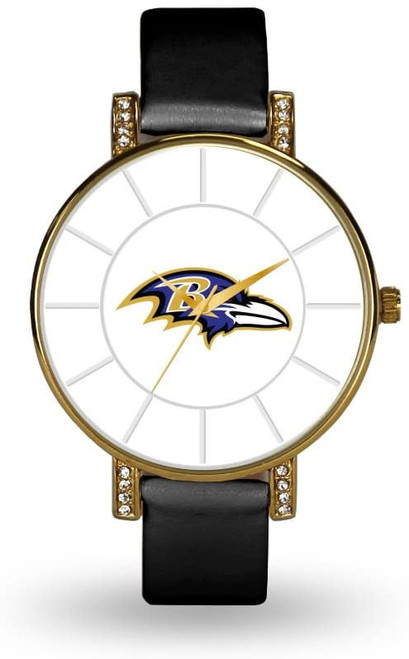 Baltimore Ravens Women's Lunar Watch w/ Crystal Accents