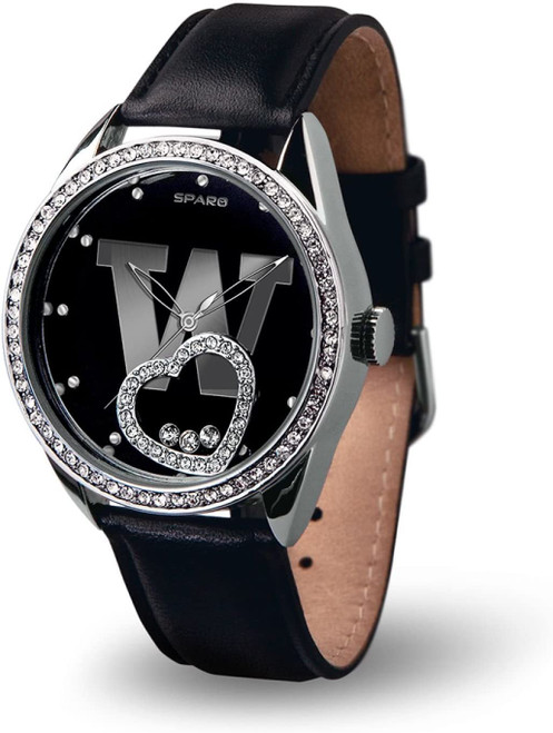 Washington Huskies Women's Beat Watch Floating Heart Crystals