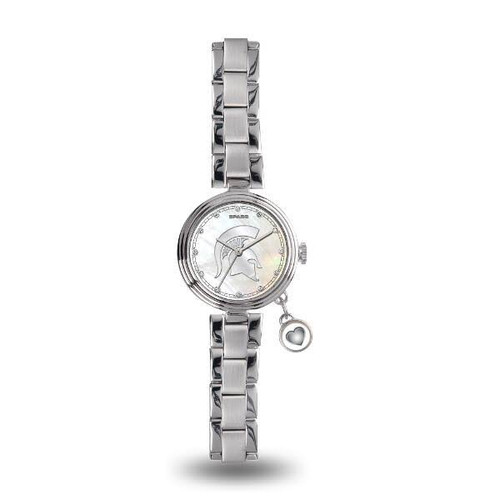 Michigan State Spartans Women's Charm Watch Mother Of Pearl Michigan State Spartans Women's Charm Watch Mother Of Pearl