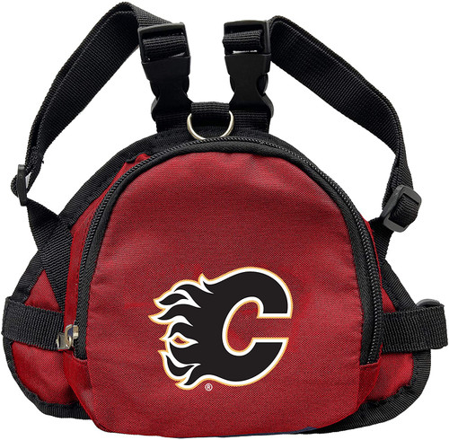 Calgary Flames Dog Cat Mini Backpack Harness w/ Leash  