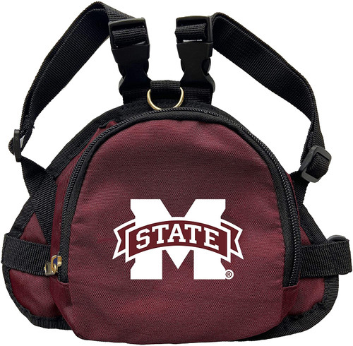 Mississippi State Bulldogs Dog Cat Mini Backpack Harness w/ Leash  