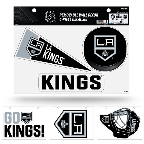 Los Angeles Kings Removable Wall Decor 6pc Set Premium Decals Los Angeles Kings Removable Wall Decor 6pc Set Premium Decals