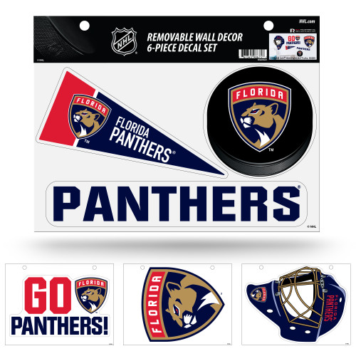Florida Panthers Removable Wall Decor 6pc Set Premium Decals