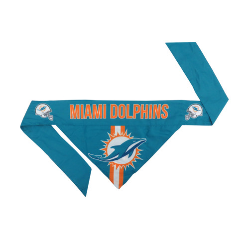 Miami Dolphins Dog Cat Tie Bandana Reversible Miami Dolphins Dog Cat Tie Bandana Reversible