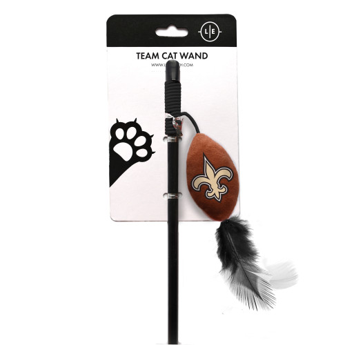 New Orleans Saints Cat Football Toy Wand Interactive Teaser