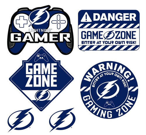 Tampa Bay Lightning Gamer Repositional Wall Decals 6pc Set Textured 12x14 Tampa Bay Lightning Gamer Repositional Wall Decals 6pc Set Textured 12x14