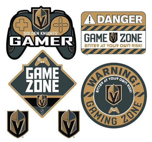 Vegas Golden Knights Gamer Repositional Wall Decals 6pc Set Textured 12x14 Vegas Golden Knights Gamer Repositional Wall Decals 6pc Set Textured 12x14