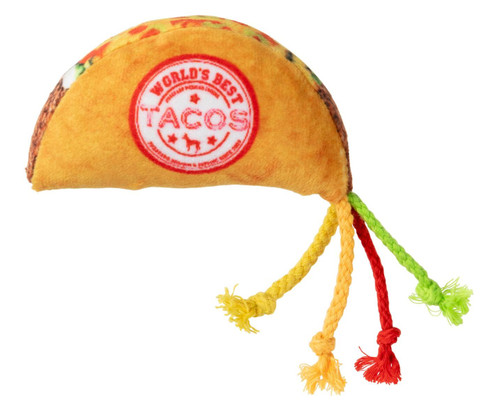 World's Best Taco Plush Cat Toy w/ Premium Catnip Crinkle & Ropes World's Best Taco Plush Cat Toy w/ Premium Catnip Crinkle & Ropes