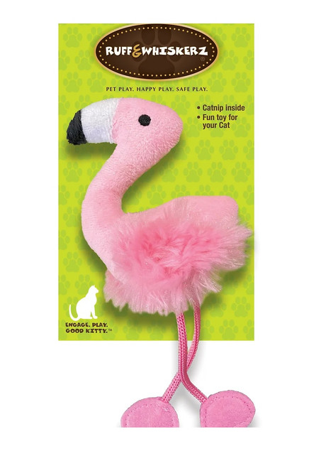 Pink Flamingo Cat Toy Plush w/ Catnip & Rope Legs Pink Flamingo Cat Toy Plush w/ Catnip & Rope Legs
