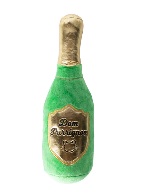 Dom Purrignon Kicker Cat Toy Premium Plush Bottle w/ Catnip & Crinkle Dom Purrignon Kicker Cat Toy Premium Plush Bottle w/ Catnip & Crinkle