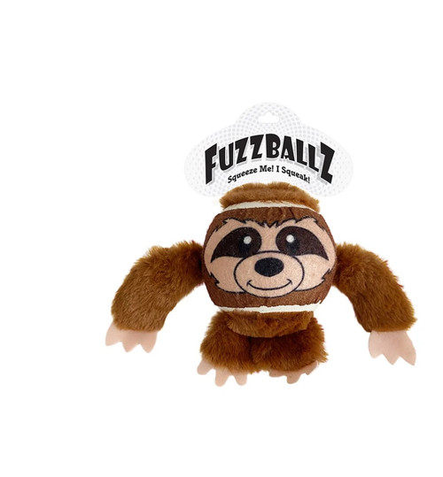 Fuzzballz Sloth Dog Toy Oversized Tennis Ball w/ Plush & Crinkle Fuzzballz Sloth Dog Toy Oversized Tennis Ball w/ Plush & Crinkle