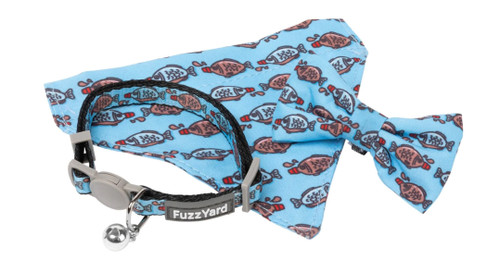Soy Sauce Fish Cat Collar Fashion Pack Breakaway w/ Bell Bandana & Bowtie Soy Sauce Fish Cat Collar Fashion Pack Breakaway w/ Bell Bandana & Bowtie