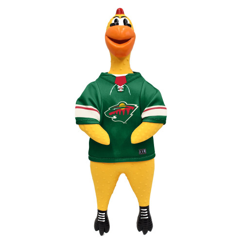 Minnesota Wild Rubber Chicken Dog Toy w/ Clucker Licensed