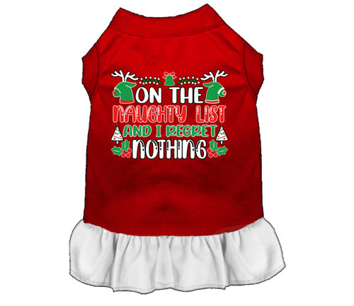 Santa Naughty List Dog Cat Dress Funny No Regrets Christmas Costume Santa Naughty List Dog Cat Dress Funny No Regrets Christmas Costume