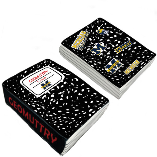 Michigan Wolverines Geomuttry Notebook Dog Toy Plush Squeakers USA Michigan Wolverines Geomuttry Notebook Dog Toy Plush Squeakers USA