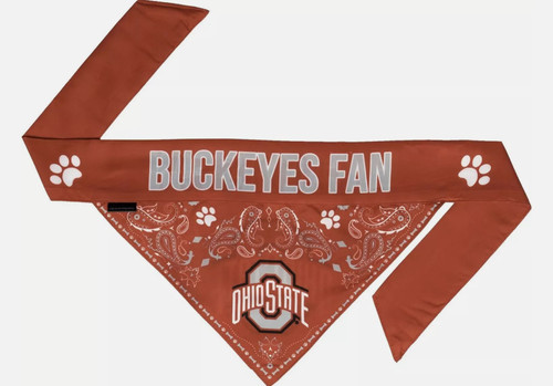 Ohio State Buckeyes Dog Cat Tie Bandana Reversible Ohio State Buckeyes Dog Cat Tie Bandana Reversible