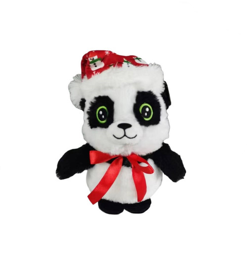 Christmas Panda Dog Toy Big Eyed Babies Premium Plush w/ Tennis Ball Christmas Panda Dog Toy Big Eyed Babies Premium Plush w/ Tennis Ball