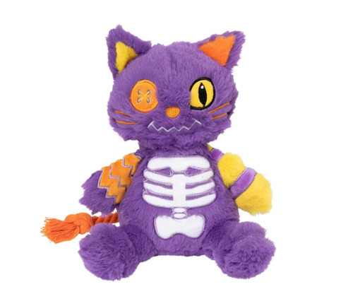 Hairball The Cat Dog Toy Halloween Plush w/Squeaker & Rope Washable