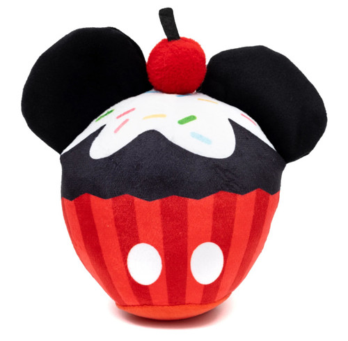 Mickey Mouse Cupcake Dog Toy Birthday Plush w/ Squeaker & Crinkle