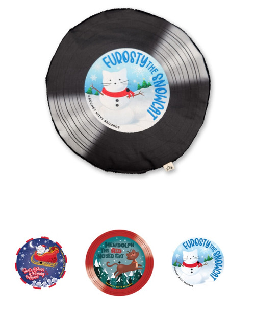 Mewdolph The Red Nosed Cat Mat Christmas Record Scratcher Toy w/ Catnip Mewdolph The Red Nosed Cat Mat Christmas Record Scratcher Toy w/ Catnip